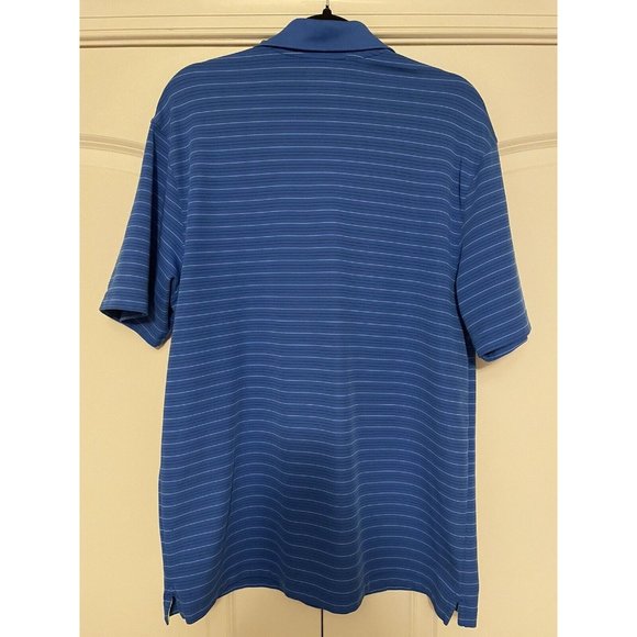 Under Armour Men’s Heatgear Loose Fit Golf  Polo Shirt Blue White Striped Size L - Picture 2 of 5